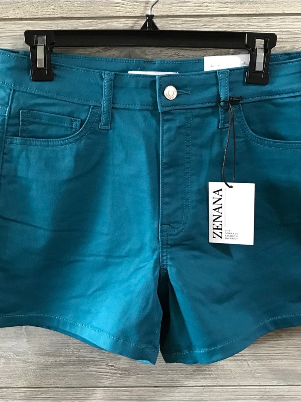 BNWT Zenana Outfitters Dusty Teal Shorts